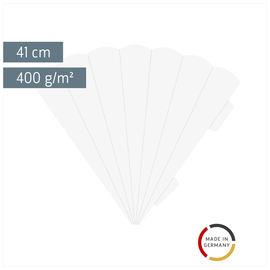 Schultüten-Zuschnitt | 41 cm, 400 g/m², weiß