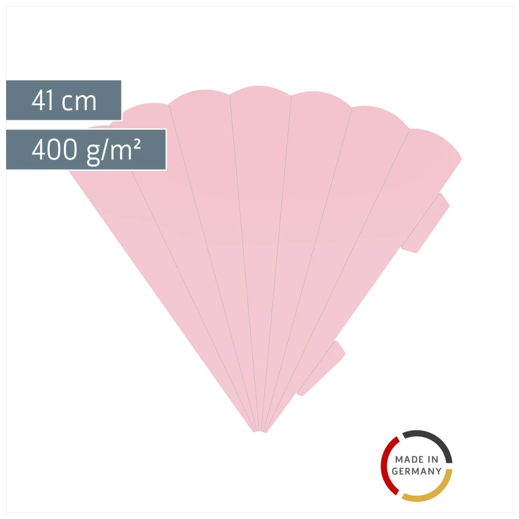 Schultüten-Zuschnitt | 41 cm, 400 g/m², rosa
