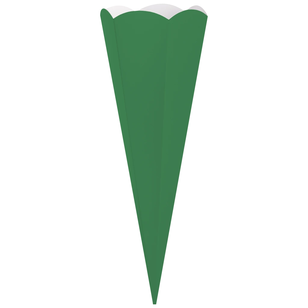 Schultüten-Zuschnitt | 41 cm, 400 g/m², mittelgrün