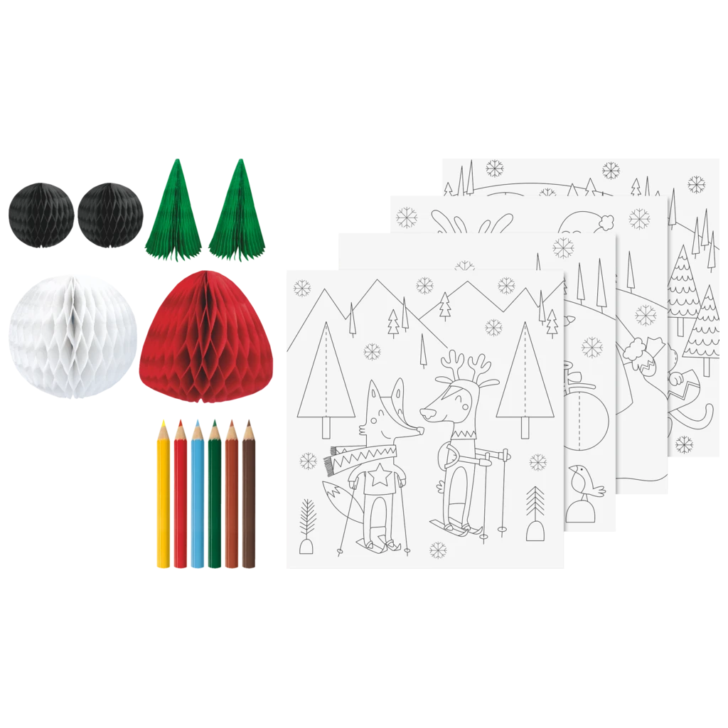3D-Mal-Set „Lustige Freunde“ | 195×210 mm