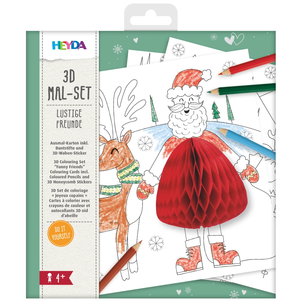 3D-Mal-Set „Lustige Freunde“ | 195×210 mm