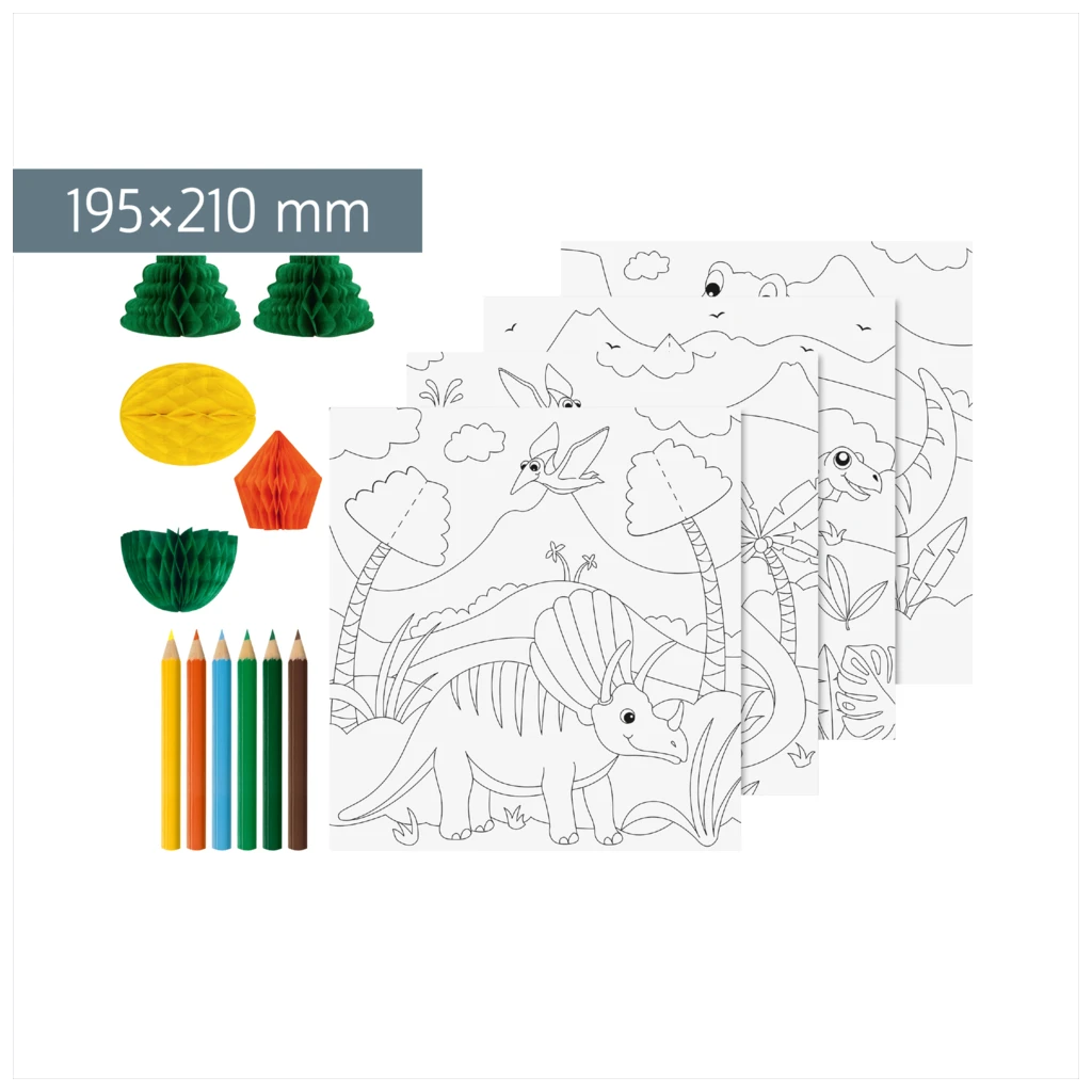 3D-Mal-Set „Dinosaurier“ | 195×210 mm