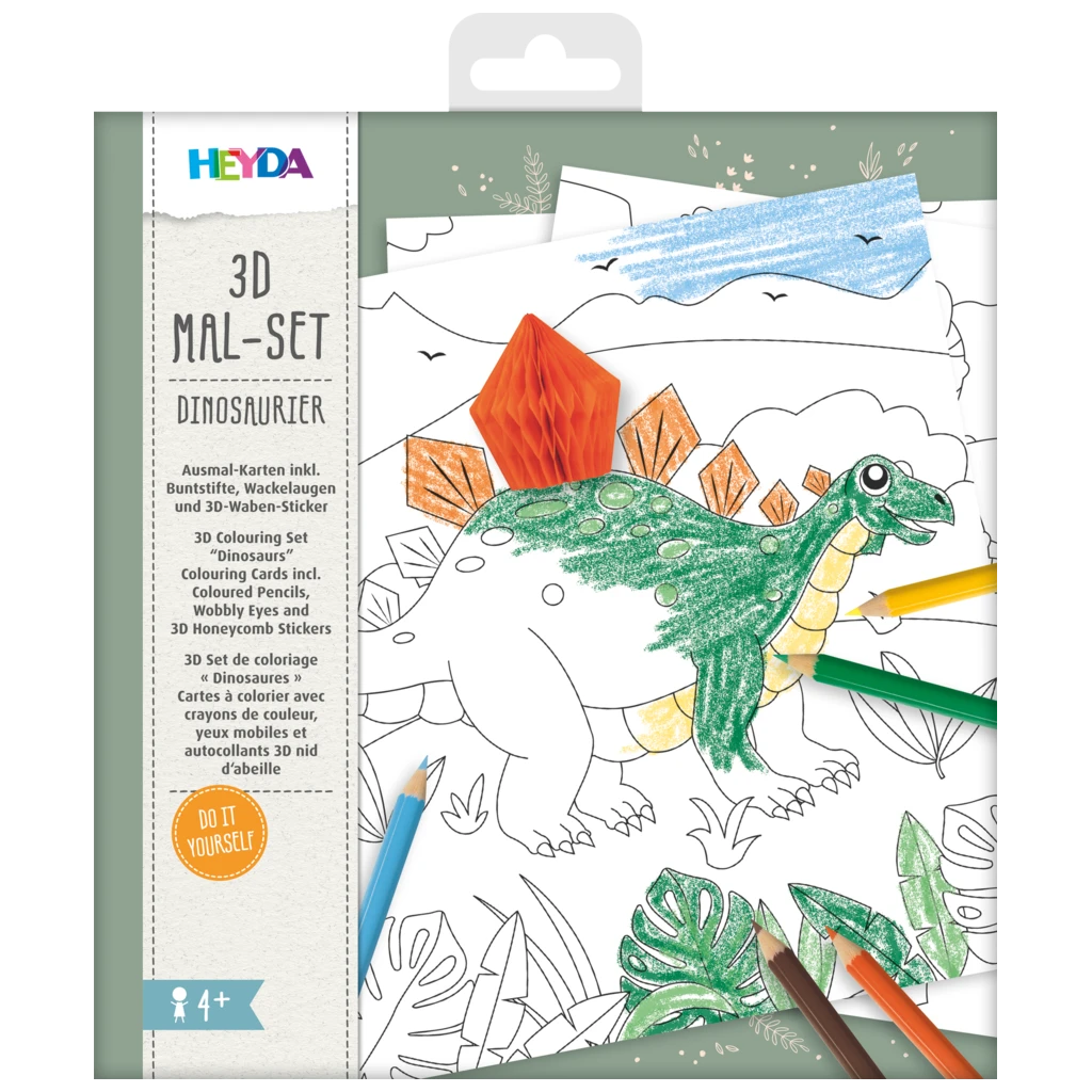 3D-Mal-Set „Dinosaurier“ | 195×210 mm