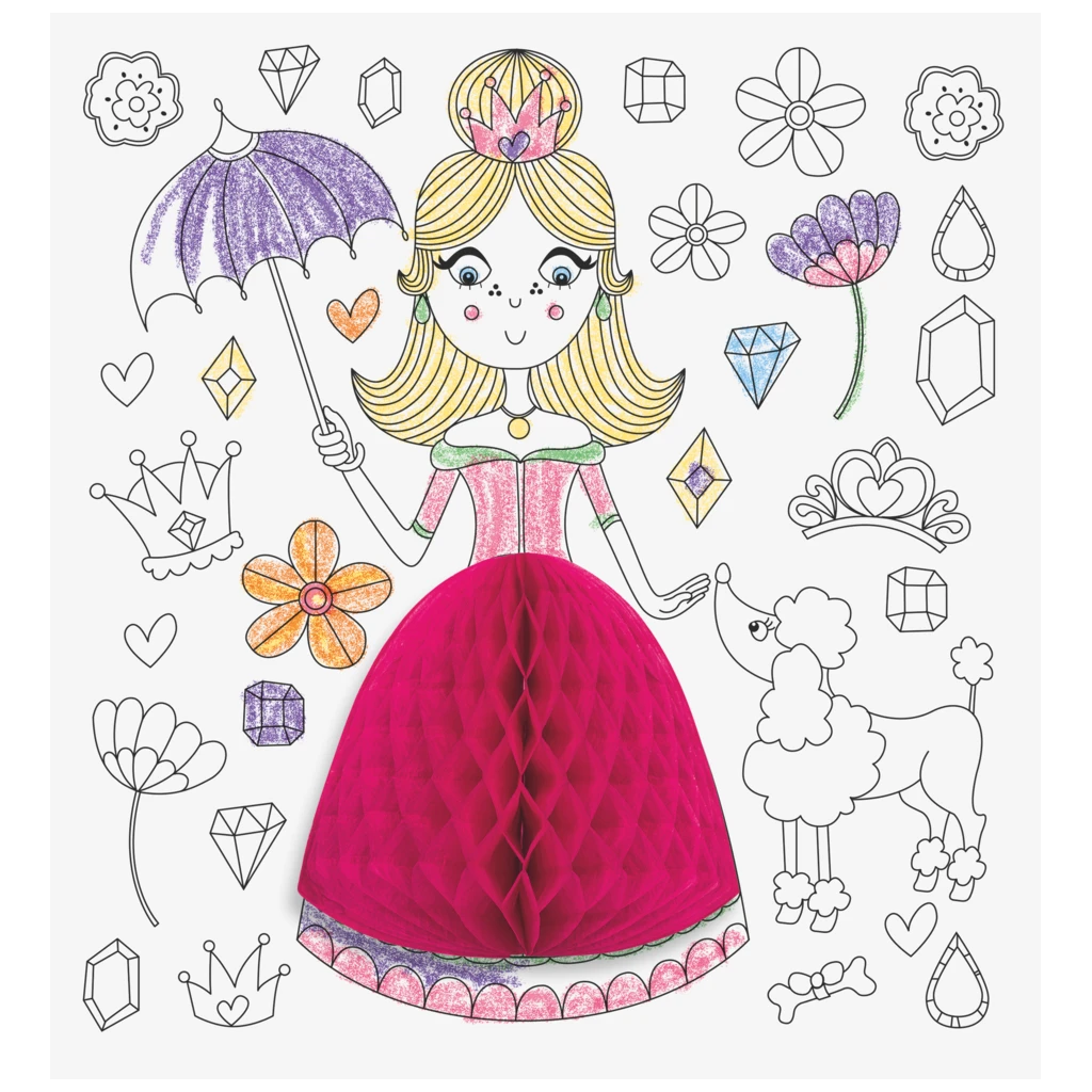 3D-Mal-Set „Prinzessin“ | 195×210 mm