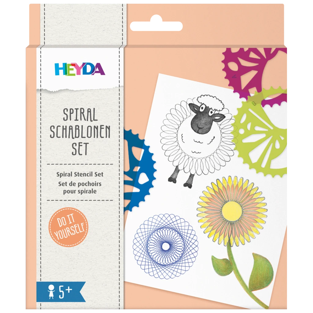 Spiralschablonen-Set | 140×140 mm, mehrfarbig