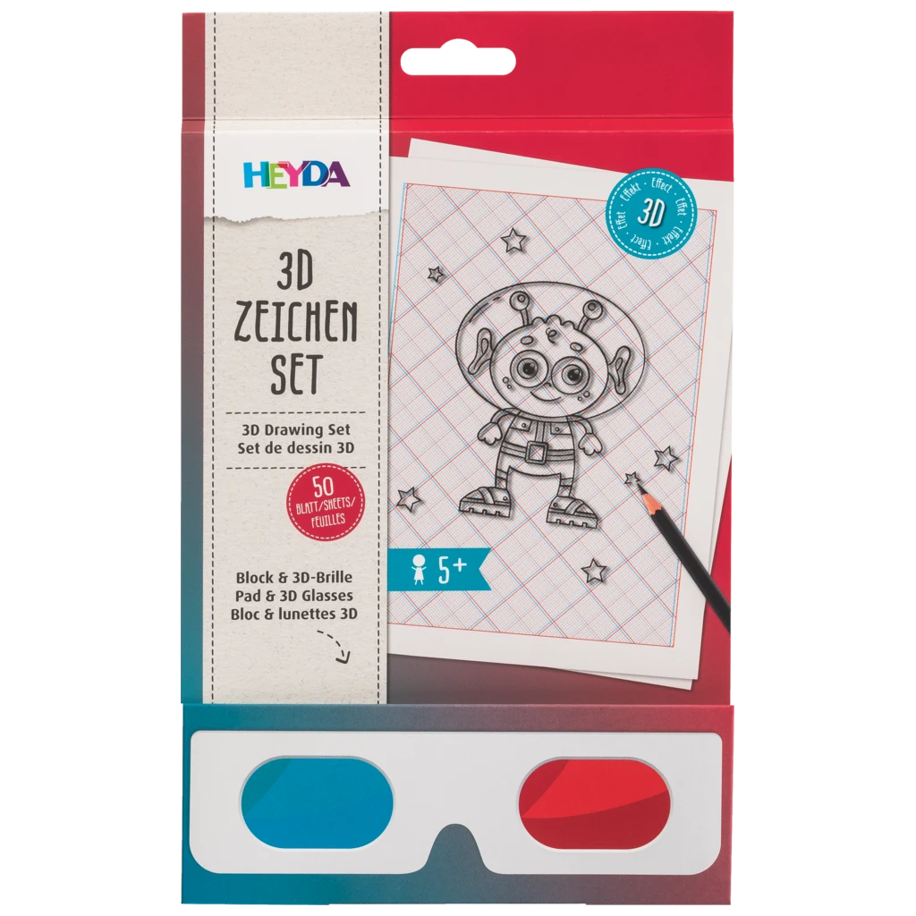 3D-Zeichen-Set | 150×210 mm, 90 g/m²