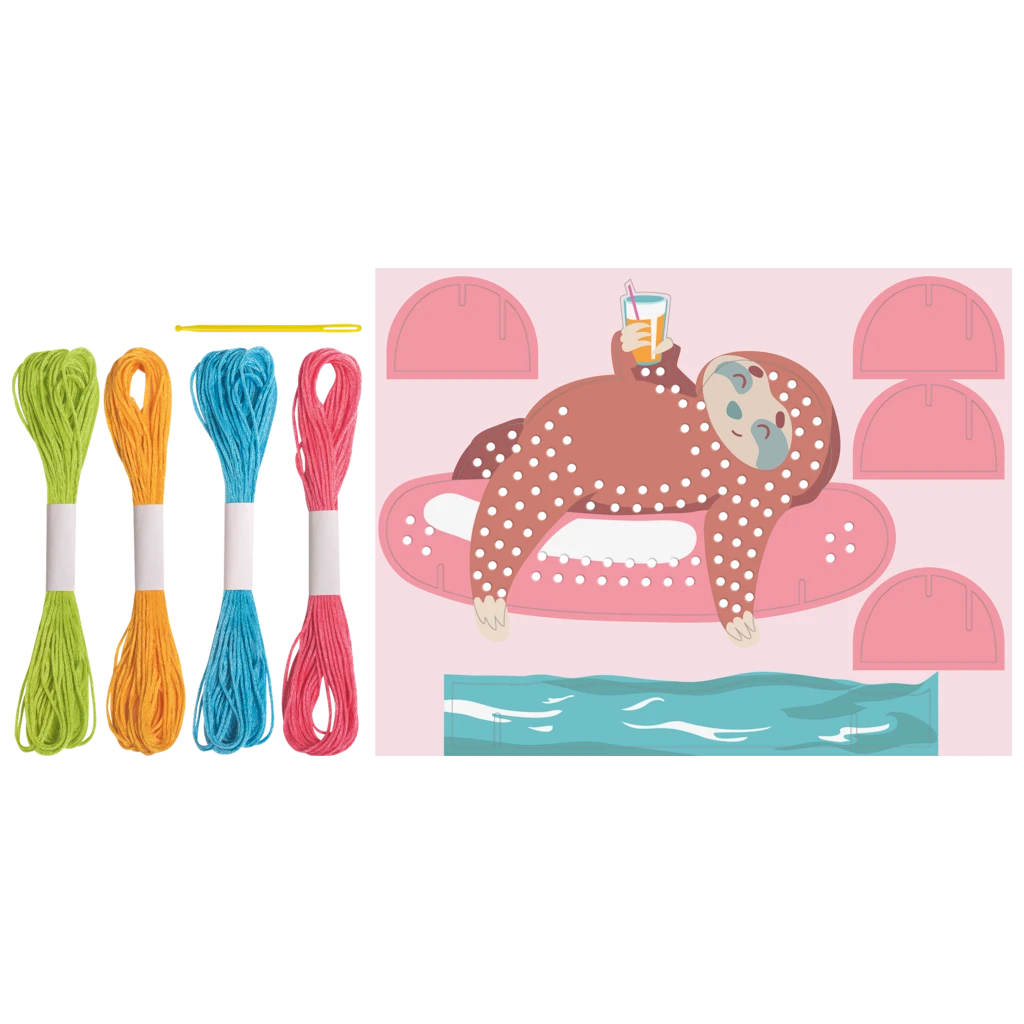 Stick-Figuren-Set „Faultier“ | 185×130×50 mm, mehrfarbig