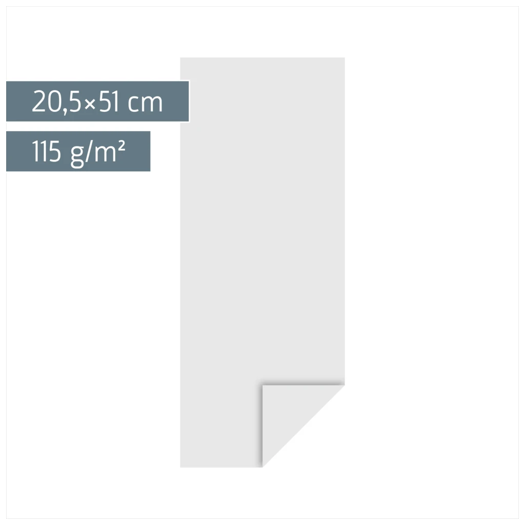 Transparentpapier | 20,5×51 cm, 115 g/m², weiß