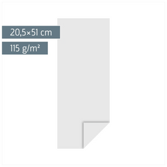 Transparentpapier | 20,5×51 cm, 115 g/m², weiß