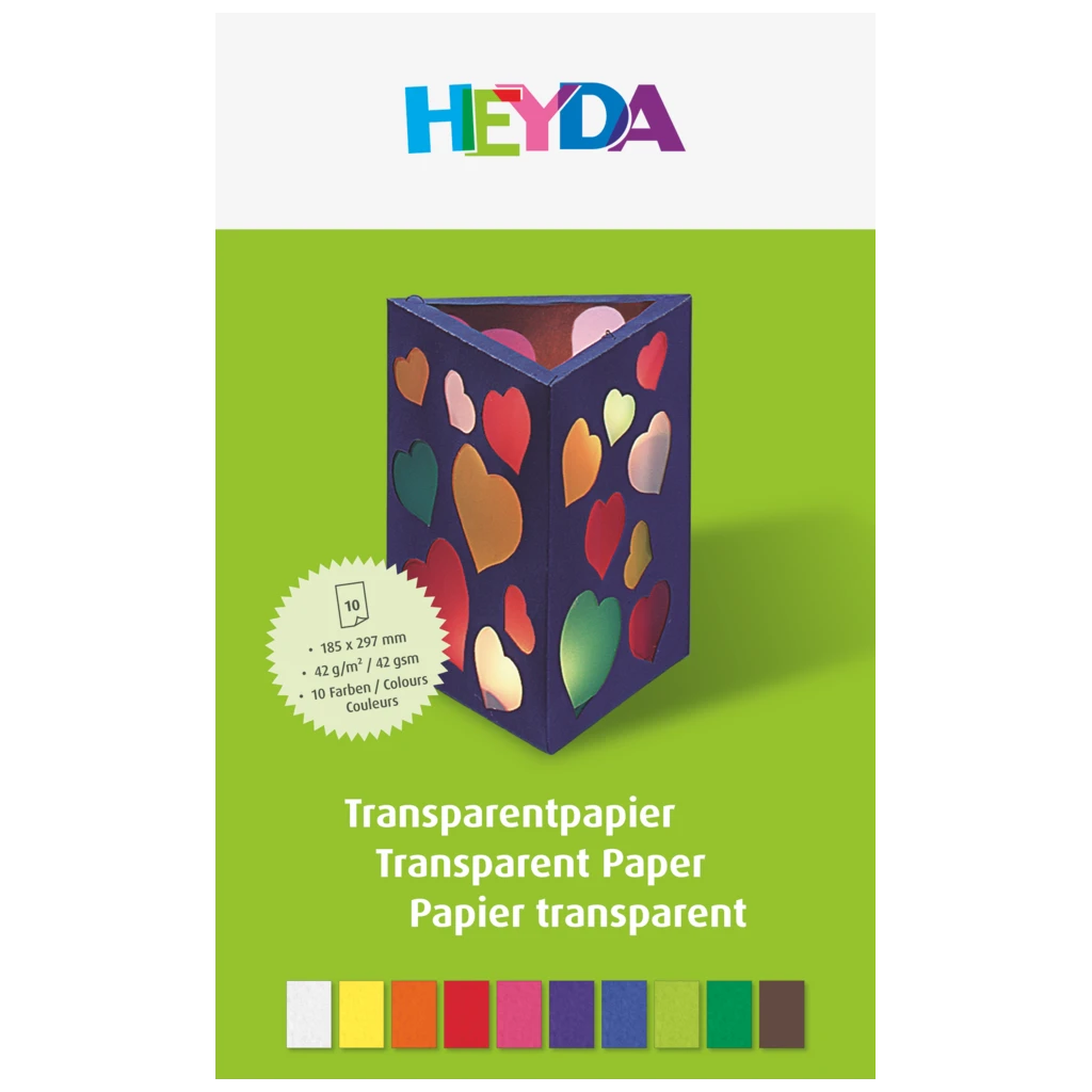 Transparentpapier „Drachenpapier“ Bastelmappe | 19,8×29,7 cm, 10 Blatt, 42 g/m²