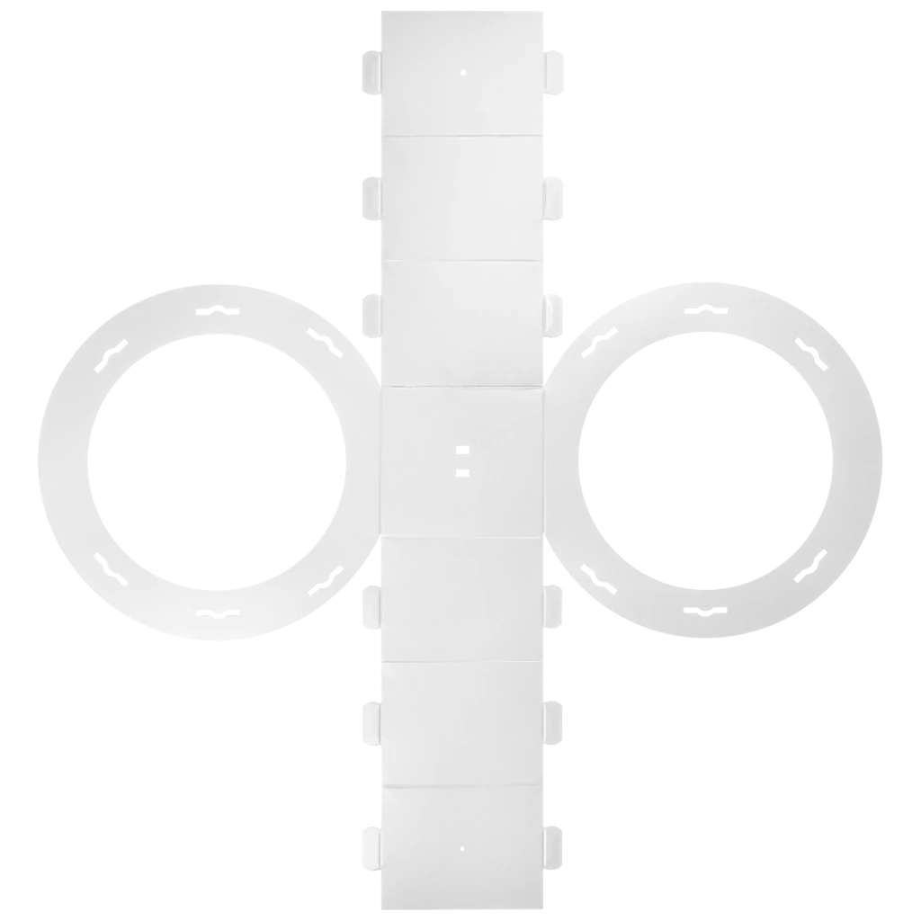 Rundlaternen-Zuschnitt | Ø 22 cm 12 cm, 400 g/m², weiß