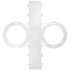 Rundlaternen-Zuschnitt | Ø 22 cm 12 cm, 400 g/m², weiß