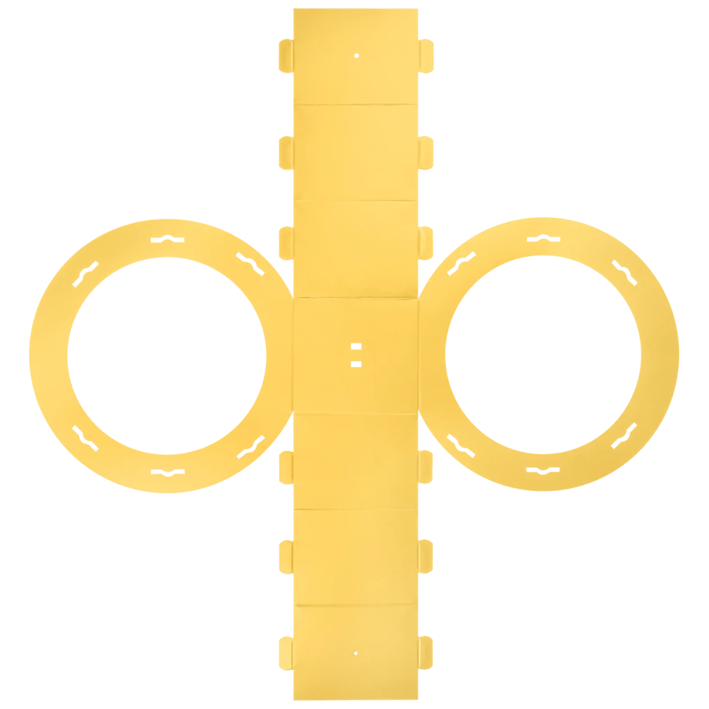 Rundlaternen-Zuschnitt | Ø 22 cm 12 cm, 400 g/m², gelb