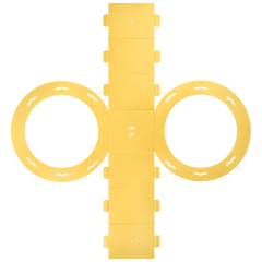 Rundlaternen-Zuschnitt | Ø 22 cm 12 cm, 400 g/m², gelb