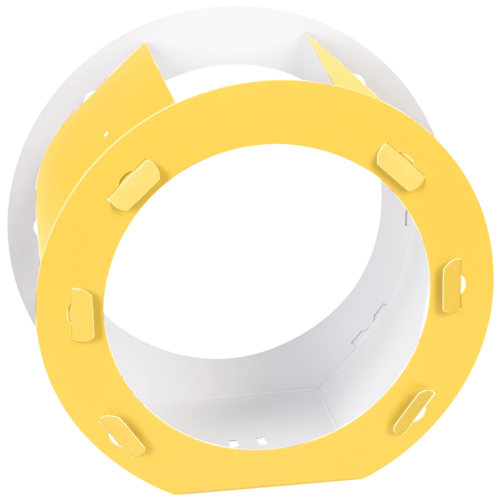 Rundlaternen-Zuschnitt | Ø 22 cm 12 cm, 400 g/m², gelb