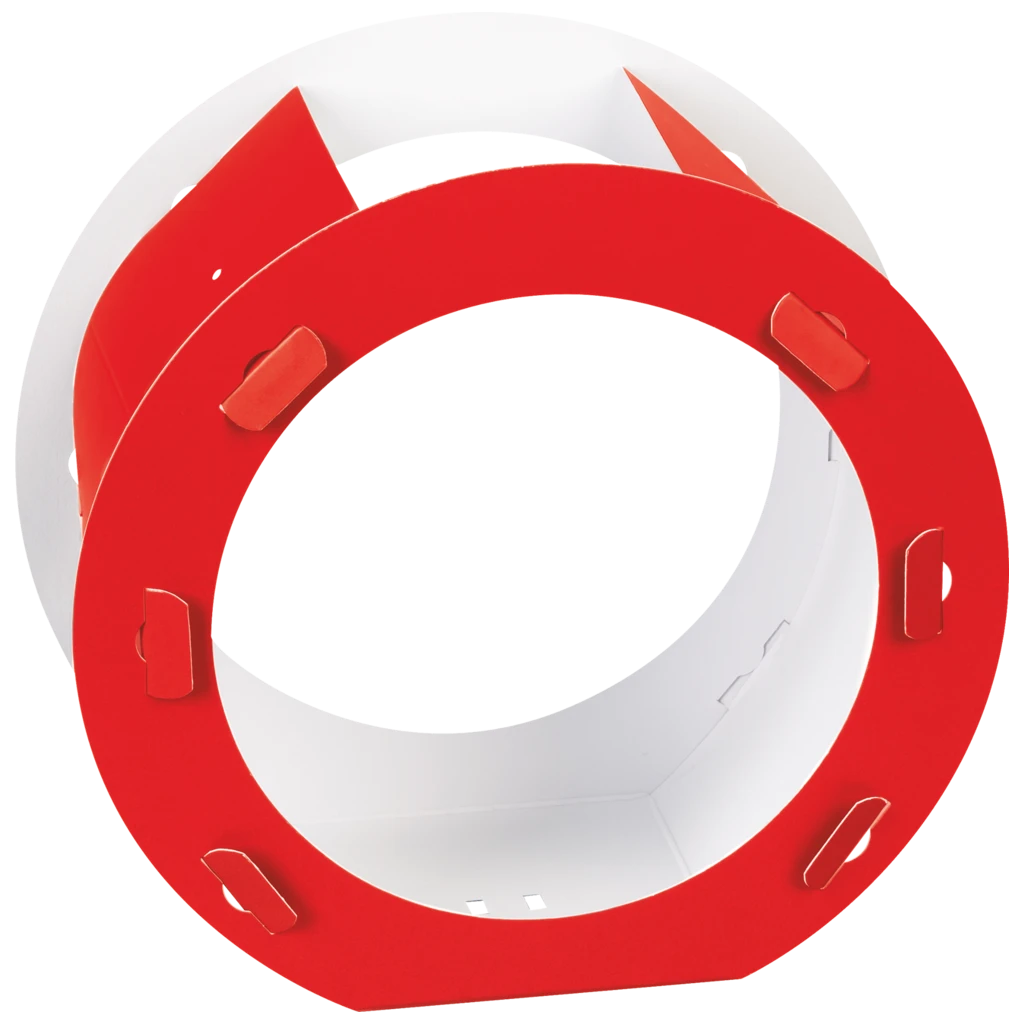 Rundlaternen-Zuschnitt | Ø 22 cm 12 cm, 400 g/m², hellrot