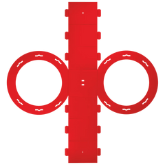 Rundlaternen-Zuschnitt | Ø 22 cm 12 cm, 400 g/m², hellrot