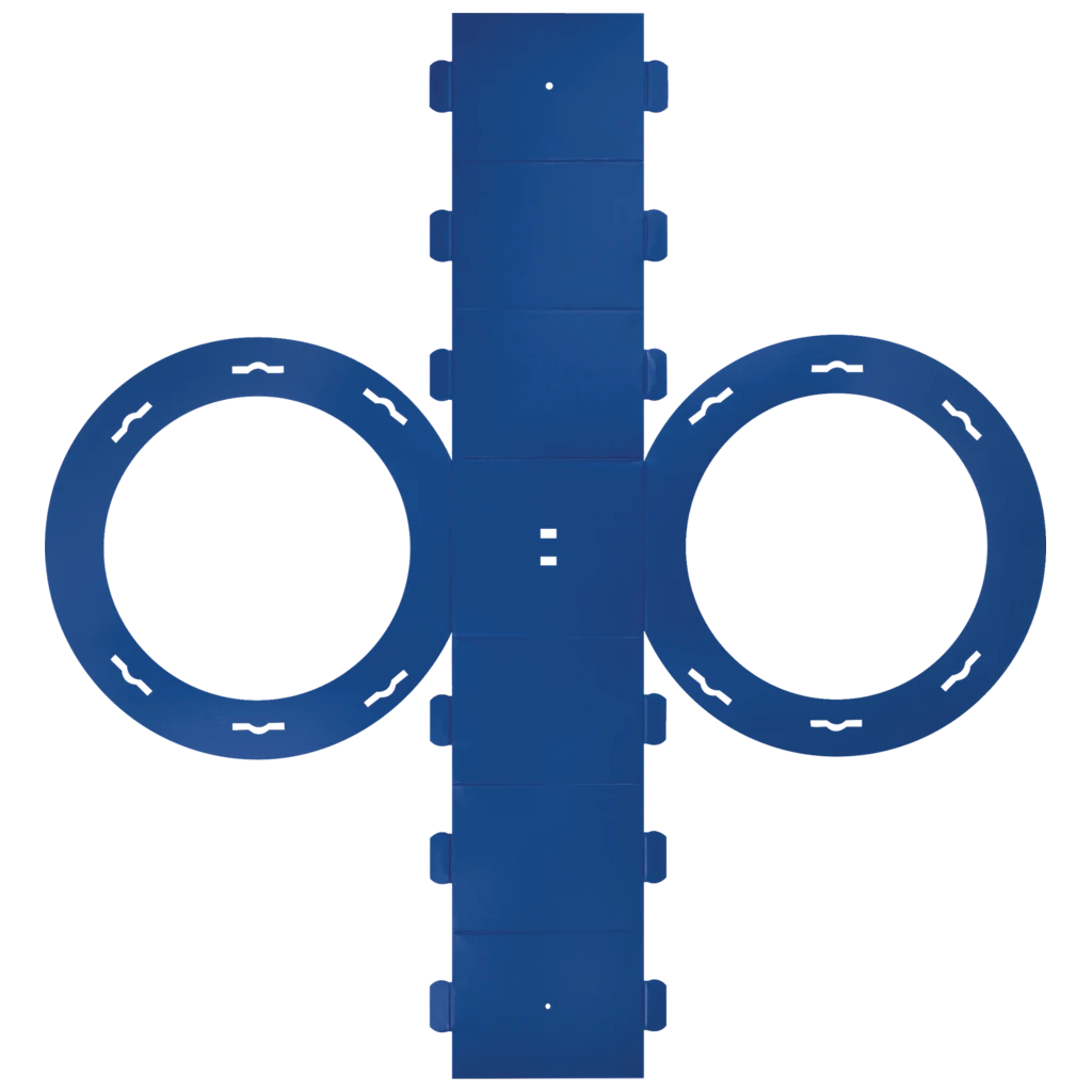 Rundlaternen-Zuschnitt | Ø 22 cm 12 cm, 400 g/m², königsblau