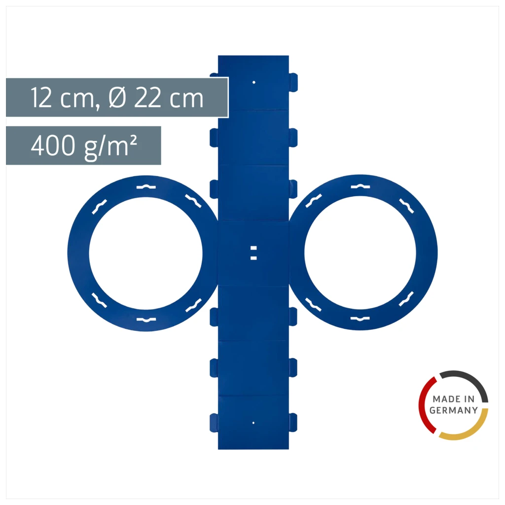 Rundlaternen-Zuschnitt | Ø 22 cm 12 cm, 400 g/m², königsblau