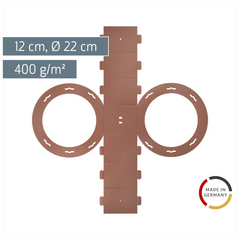 Rundlaternen-Zuschnitt | Ø 22 cm 12 cm, 400 g/m², mittelbraun