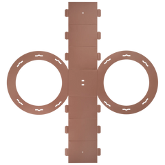 Rundlaternen-Zuschnitt | Ø 22 cm 12 cm, 400 g/m², mittelbraun