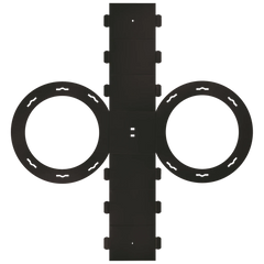 Rundlaternen-Zuschnitt | Ø 22 cm 12 cm, 400 g/m², schwarz