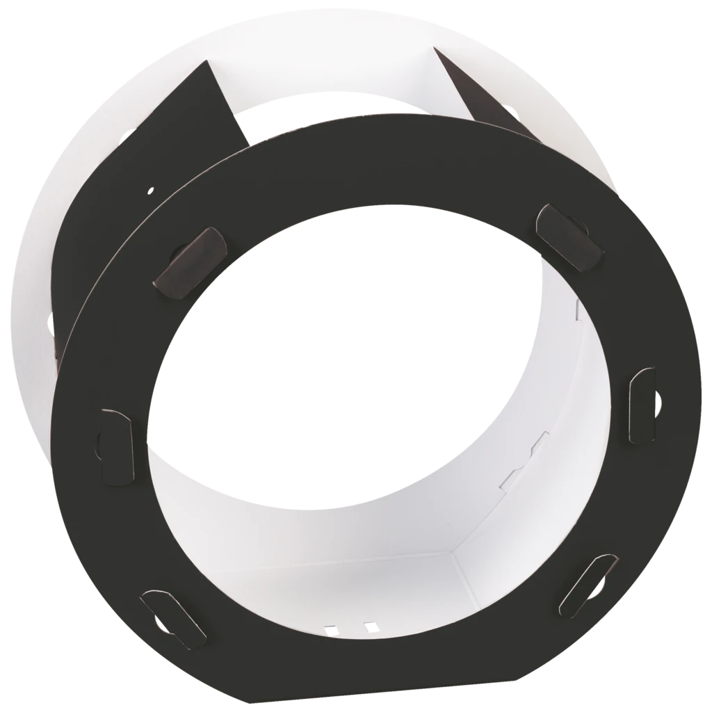 Rundlaternen-Zuschnitt | Ø 22 cm 12 cm, 400 g/m², schwarz