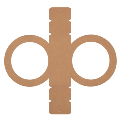 Rundlaternen-Zuschnitt | Ø 19 cm 6 cm, 400 g/m², natur