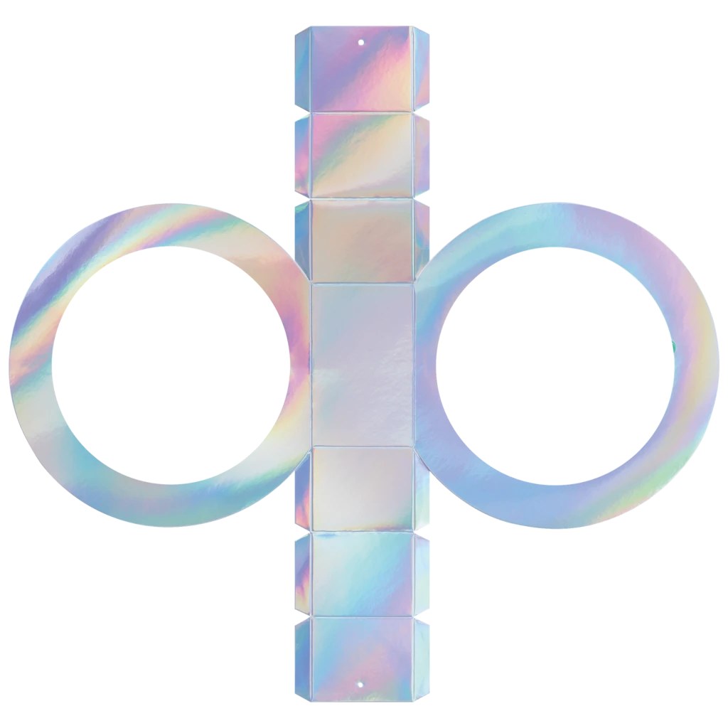 Rundlaternen-Zuschnitt | Ø 19 cm 6 cm, 400 g/m², silber irisierend