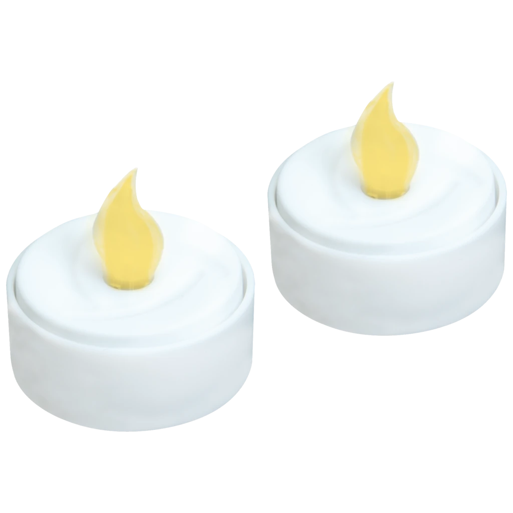 Teelichter elektrisch | weiß/gelb, 2 Stück