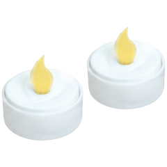 Teelichter elektrisch | weiß/gelb, 2 Stück