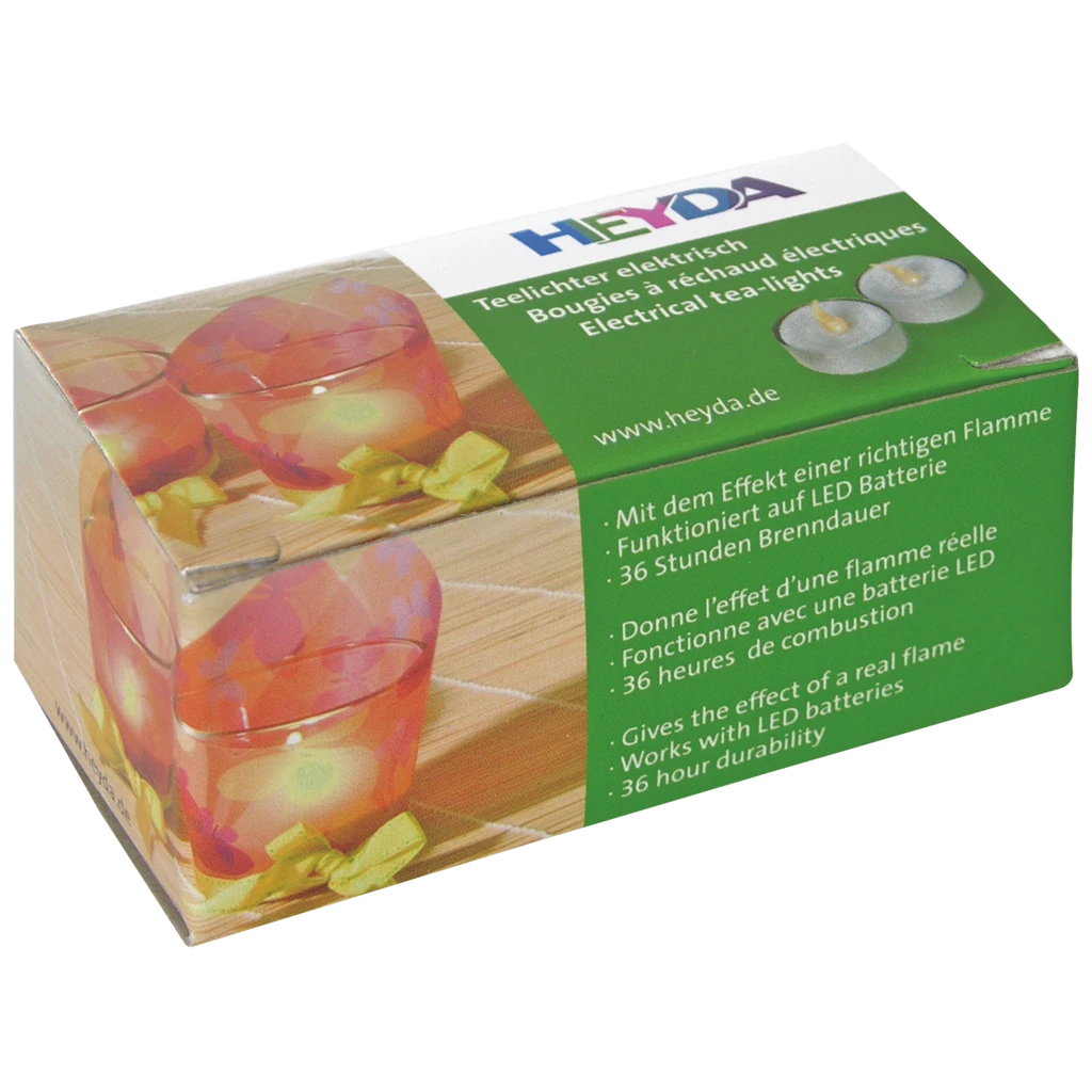 Teelichter elektrisch | weiß/gelb, 2 Stück