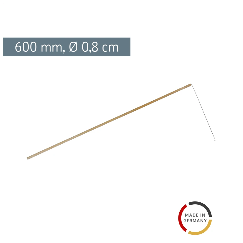 Laternen-Holzstab | Ø 0,8 cm, 600 mm, naturfarben