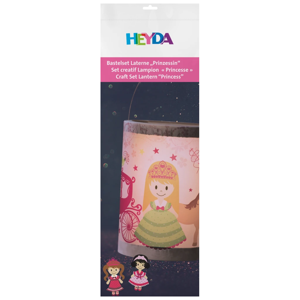 Laternen-Bastel-Set „Prinzessin“ | 22×60 cm, rosa/bunt