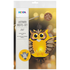 Laternen-Bastel-Set „Eule“ | gelb/braun