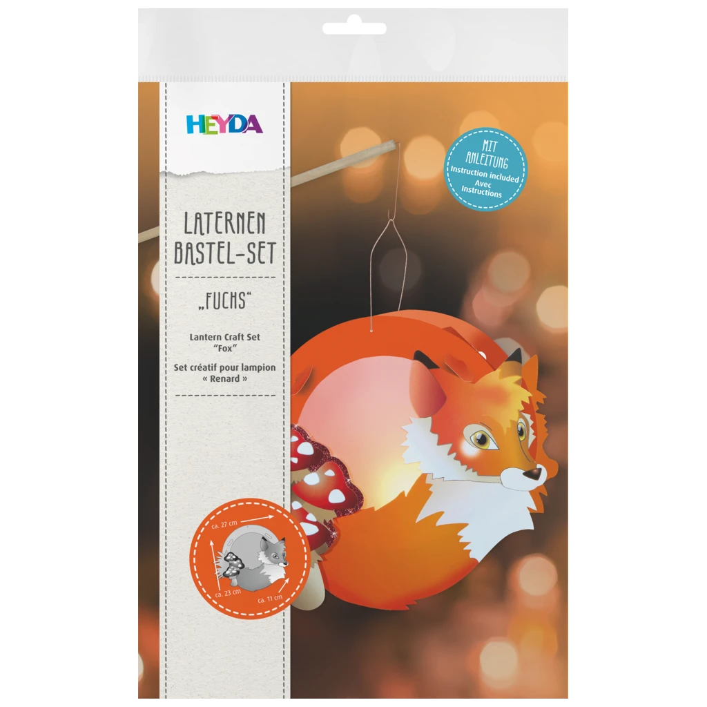 Laternen-Bastel-Set „Fuchs“ | orange