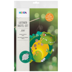 Laternen-Bastel-Set „Dino“ | gelb/grün