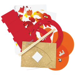Laternen-Bastel-Set „Drache“ | orange/rot