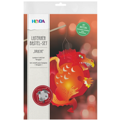 Laternen-Bastel-Set „Drache“ | orange/rot