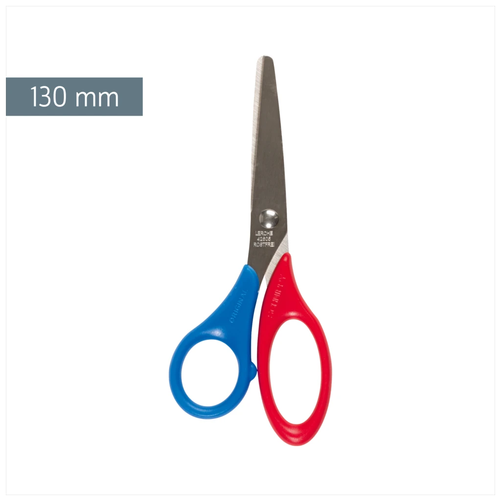 Bastelschere „Schnippy“ Linkshänder | abgerundet, 130 mm, rot/blau