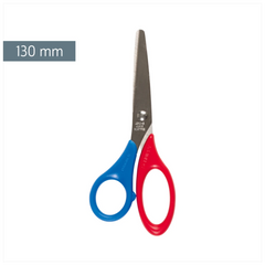 Bastelschere „Schnippy“ Linkshänder | abgerundet, 130 mm, rot/blau