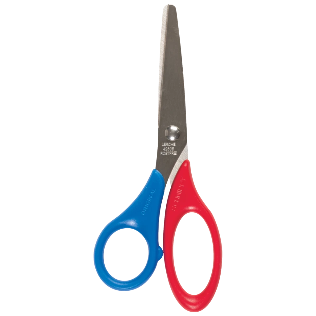 Bastelschere „Schnippy“ Linkshänder | abgerundet, 130 mm, rot/blau