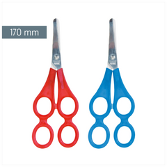 Therapeutenschere | abgerundet, 170 mm, sortiert, blau, rot