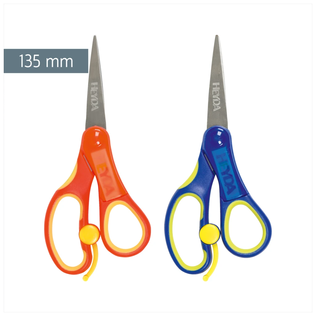Kinderschere Soft-Touch | spitz, 135 mm, sortiert, blau, orange