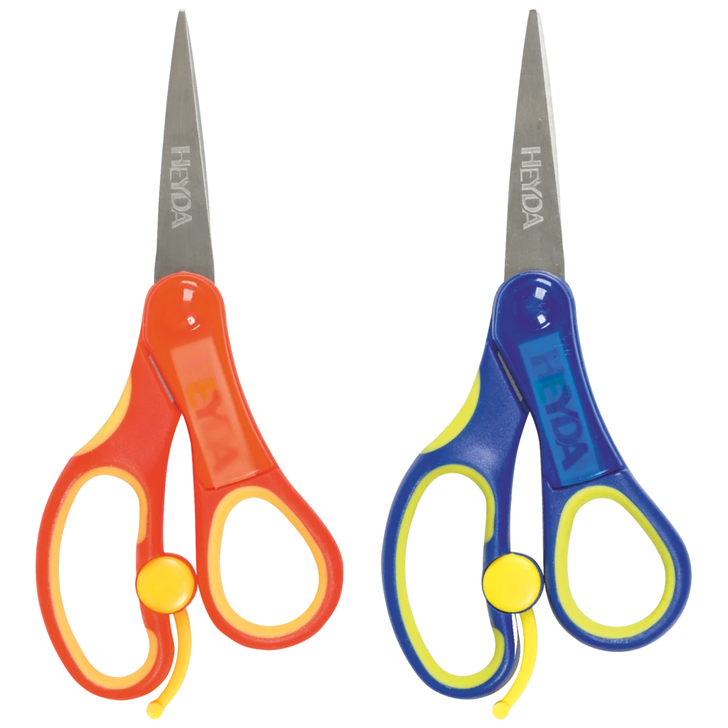 Kinderschere Soft-Touch | spitz, 135 mm, sortiert, blau, orange