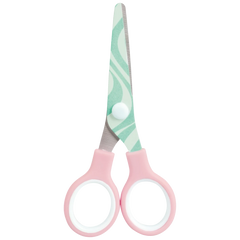 Kinderschere Happy Hippie mit Motivdruck | abgerundet, mehrfarbig, pastell