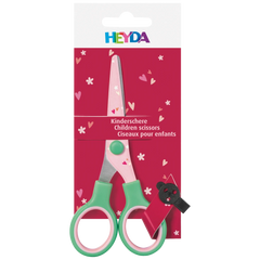 Kinderschere Fruity Love mit Motivdruck | abgerundet, rosa/grün