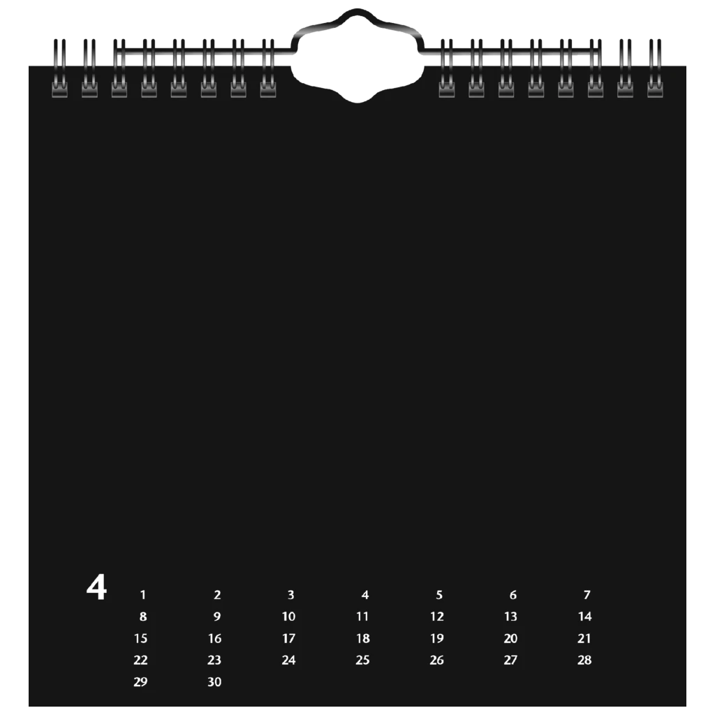 Bastel- und Fotokalender immerwährend | 160×156 mm, schwarz