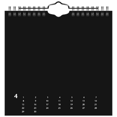 Bastel- und Fotokalender immerwährend | 160×156 mm, schwarz