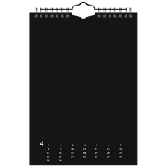 Bastel- und Fotokalender immerwährend | A5, schwarz